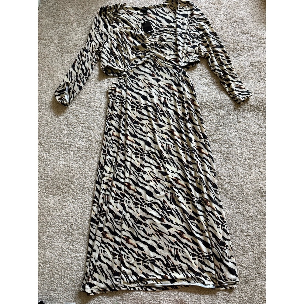 Torrid NWT Maxi Studio Knit Dress Watercolor Zebra, Torrid Size‎ 1X (14-16)